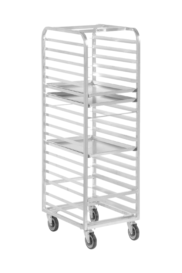 Channel Aluminum Pan Rack With Poly-Top - 42L x 25W x 31 1/4H