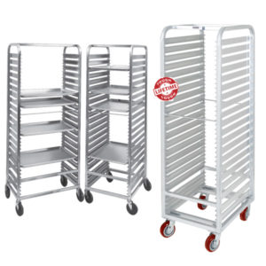 An image of channel slide bun pan racks from Channel Manufacturing.