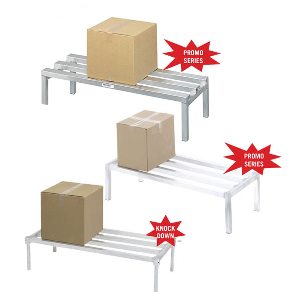 An image of the knockdown dunnage racks available from Channel Manufacturing.