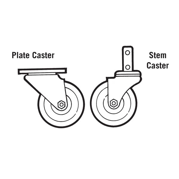 An image of the heavy duty caster & wheels available as replacements for foodservice equipment from Channel Manufacturing.