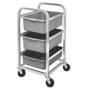 An image of Channel Manufacturing Bus Boxes, or mobile aluminum carts for commercial foodservice applications.
