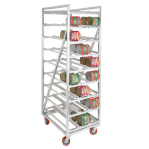An image of the heavy duty can storage racks available through Channel Manufacturing.