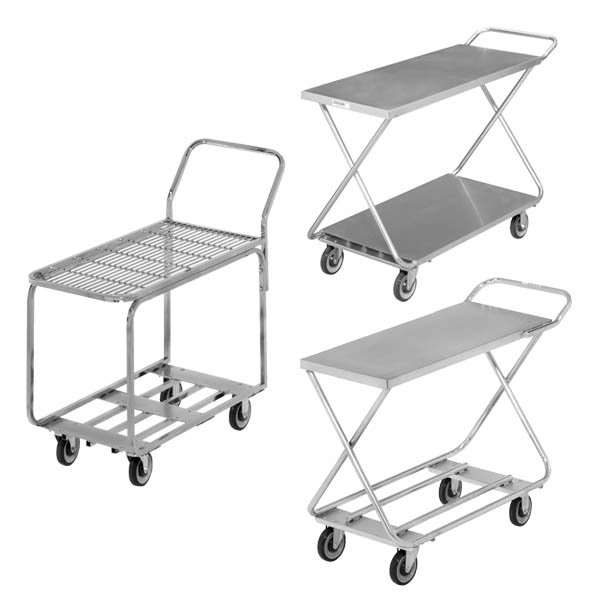 An image of stocking carts available from Channel Manufacturing for material handling and foodservice applications.