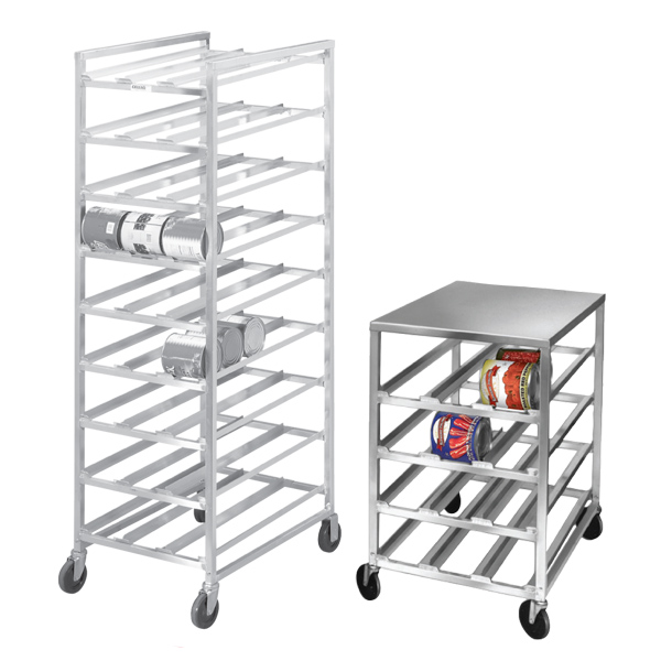 An image of full size and half size can storage rack available from Channel Manufacturing.