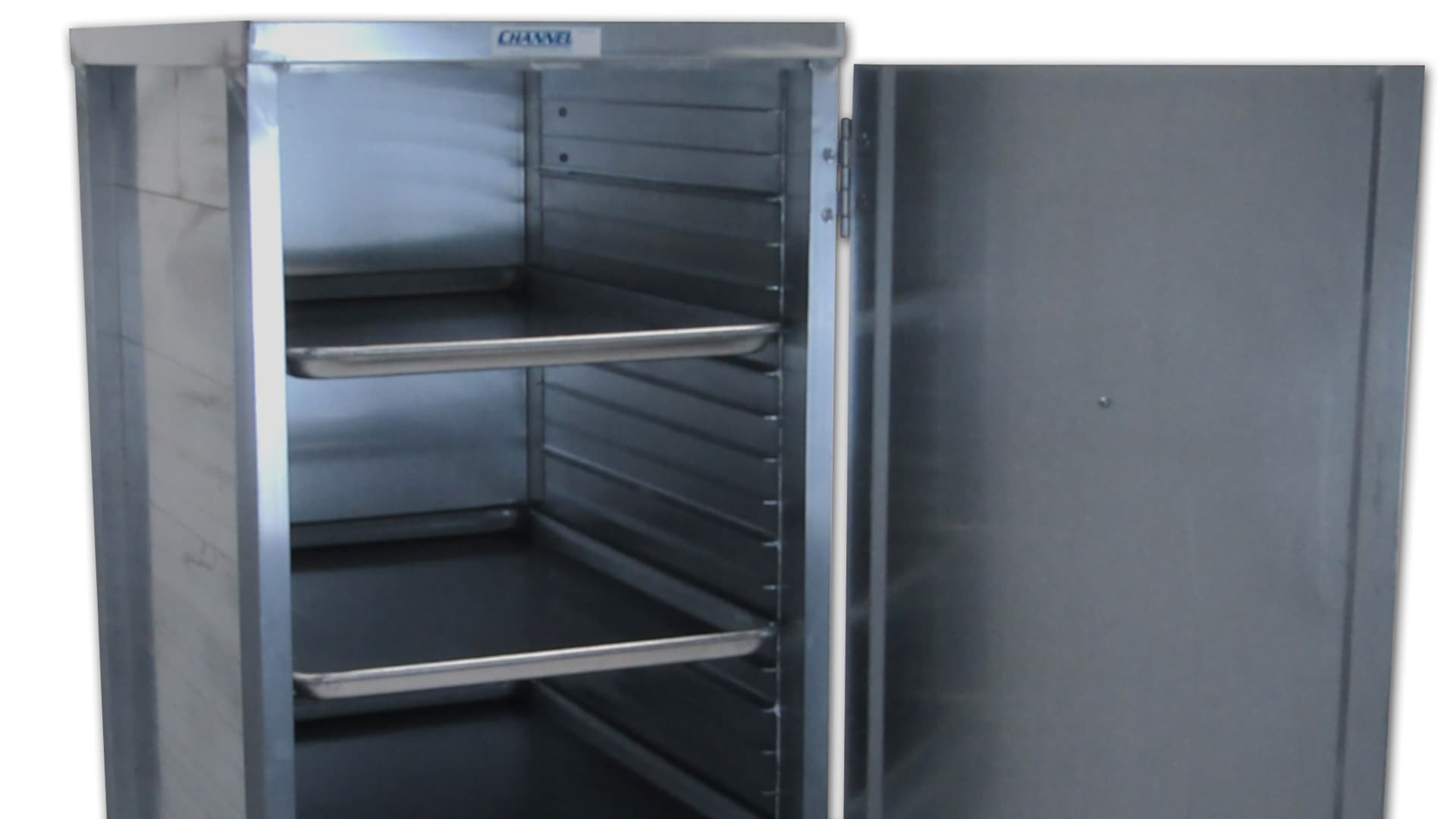 An image of an enclosed food storage transport container from Channel Manufacturing